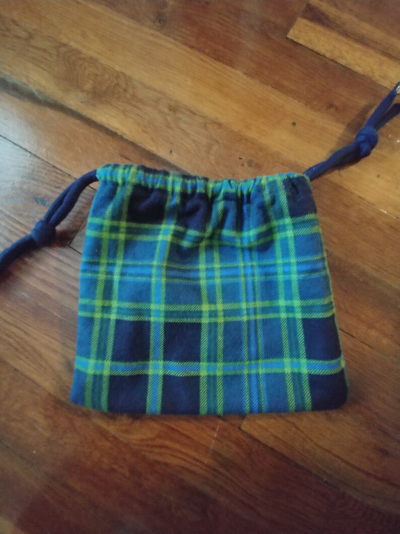 drawstring flannel bags
