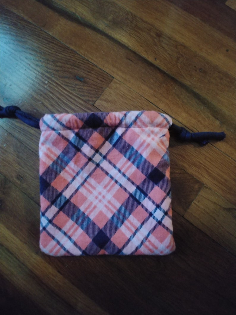 drawstring flannel bags