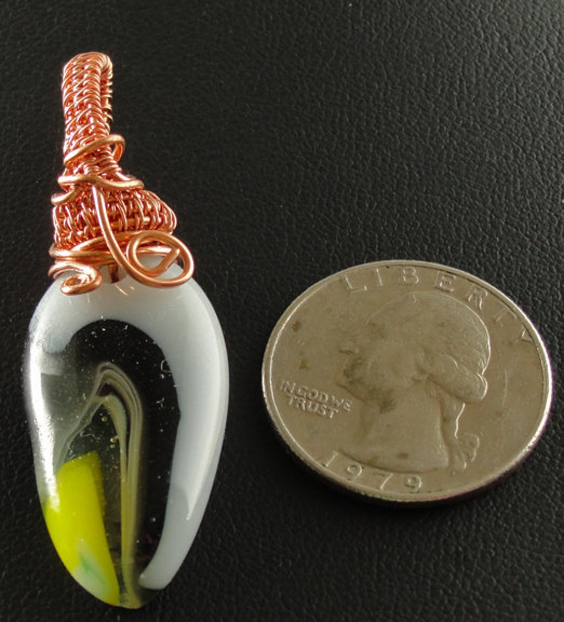 Wire Wrapped Fused Glass Cabochon Pendant Etsy Canada