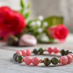 Green Opal Rhodochrosite - Healing Nourishing Love Compassion Self Love
