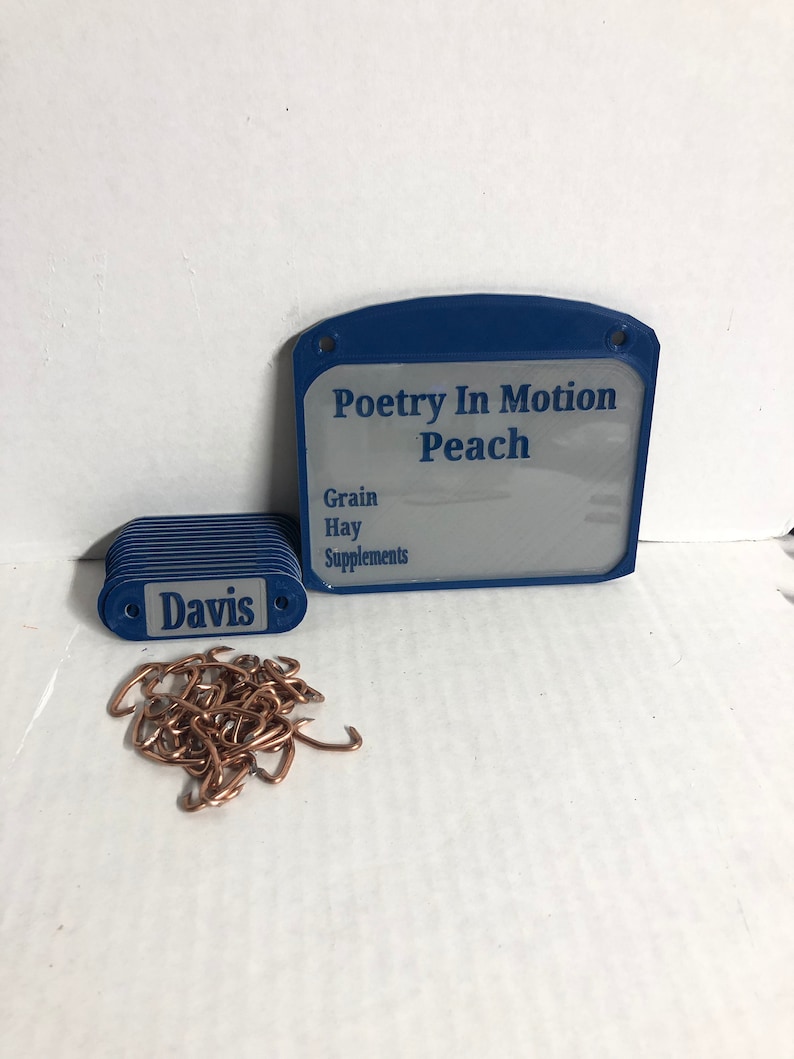 12 Pack 2 Hole Tags and 1 Stall Card