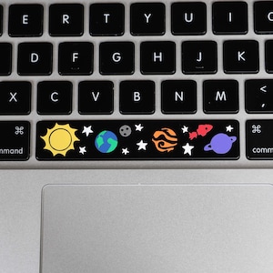 classic space bar sticker SEPARATE PIECES / space bar vinyl decal / space laptop decal / space laptop sticker / removable keyboard sticker