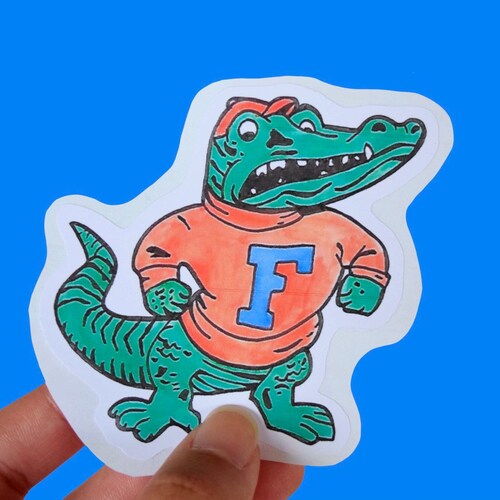 Vintage Watercolor Florida UF Decal / Florida Vinyl Decal / Etsy
