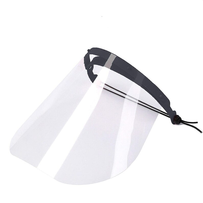 black face shield visor