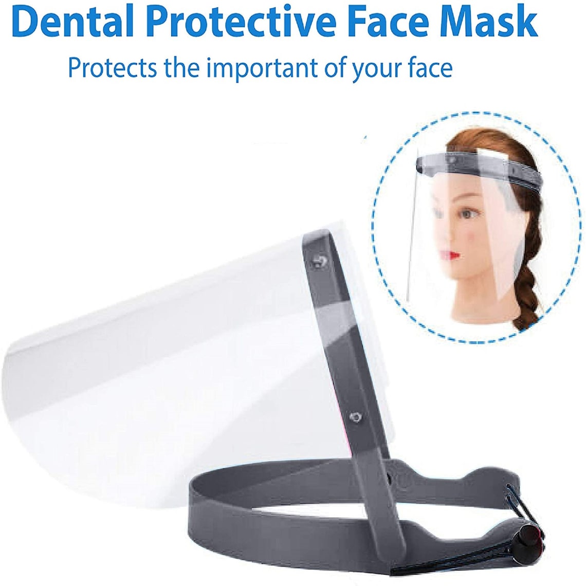 black face shield visor