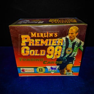 Caixa de cartas colecionáveis Merlin Premier Gold 1998 (pacote com 36)