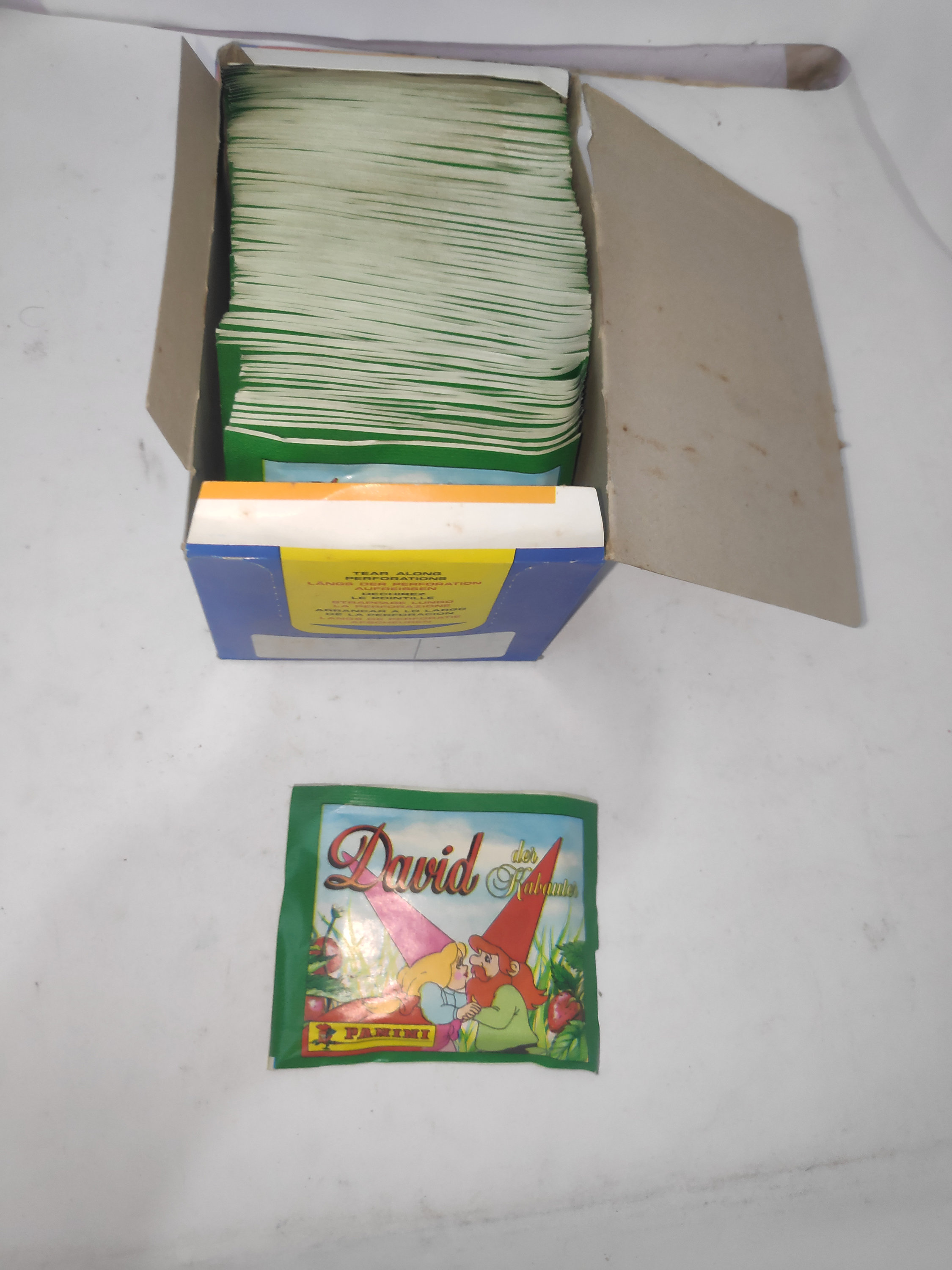 David the Cabauter" (1986) panini sticker box 100 packs in special box