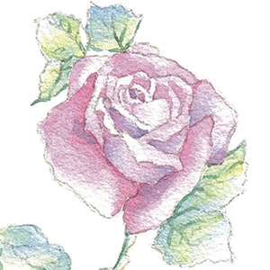 Rose Painting Print, Rose Art Print, Rose Watercolor, Rose Painting, Botanical Art Print, Pink Flower Art, Rose Lover, Rose Wall Art
