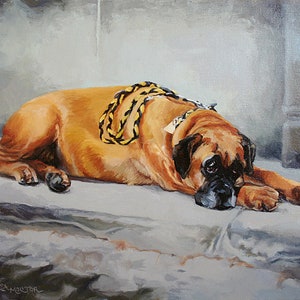 Boxer Dog, Dog Painting Print, Boxer Dog Oil Painting, Dog Art Print, Canine Art, Boxer Dog Gift, Dog Lover Painting, Boxer Dog Wall Art
