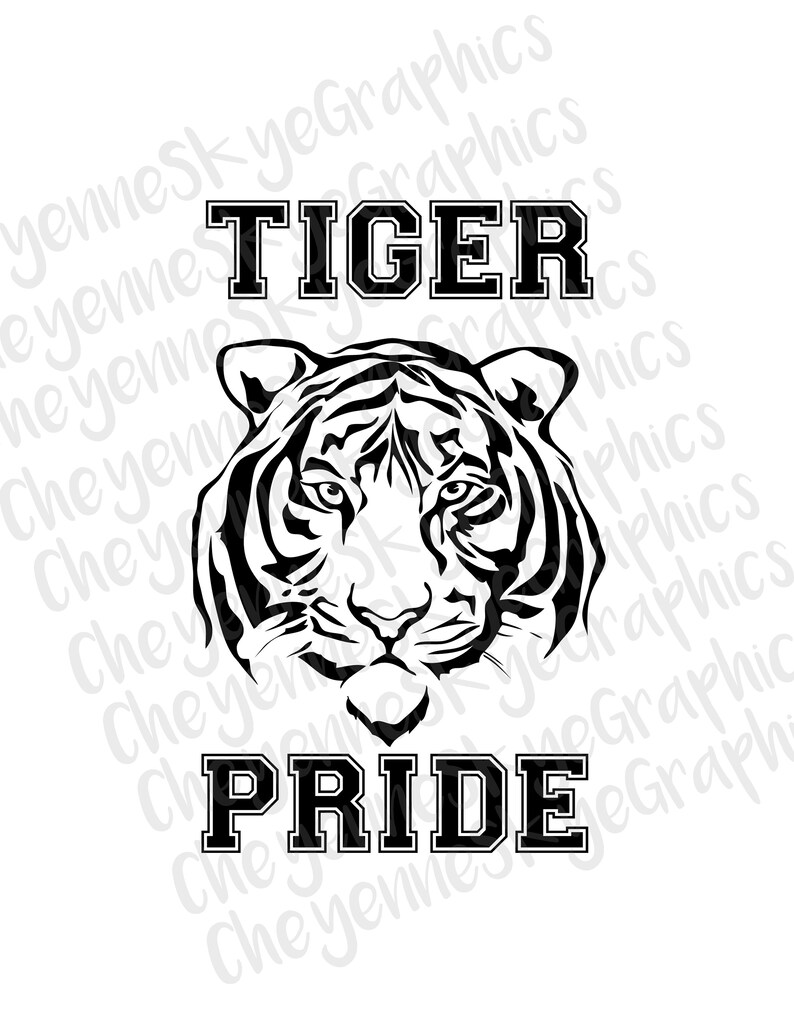 Tiger Pride SVG PNG and DXF cut and/or clipart files Cricut Etsy
