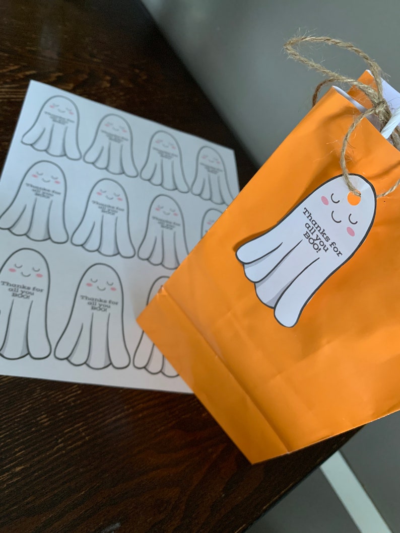 Thanks for All You BOO Cute Ghost Gift Tag for Halloween Etsy