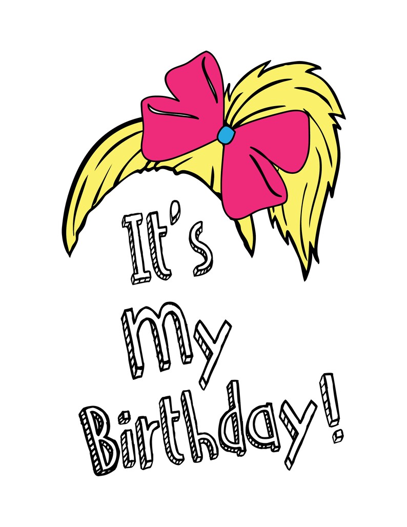 Jojo Siwa Inspired Birthday .svg .png and .dxf Cut And/or | Etsy
