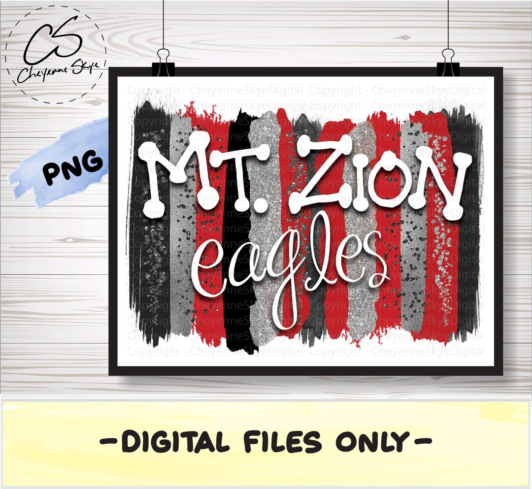 Mt Zion Eagles Mount Zion Fan Gear .png Clipart Sublimation DTF