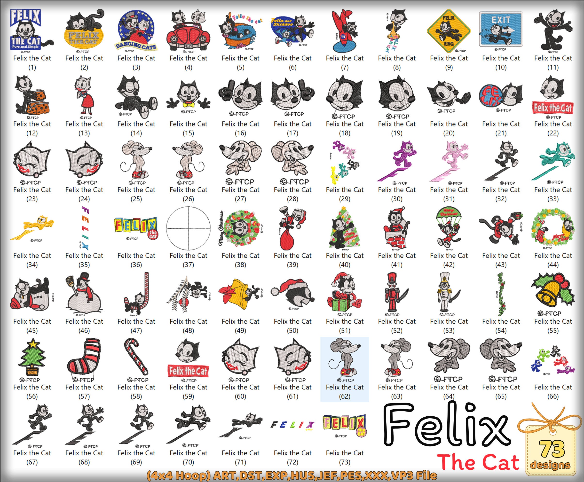 Felix the Cat embroidery kit by Un Chat Dans L-aiguille — The Craft Table