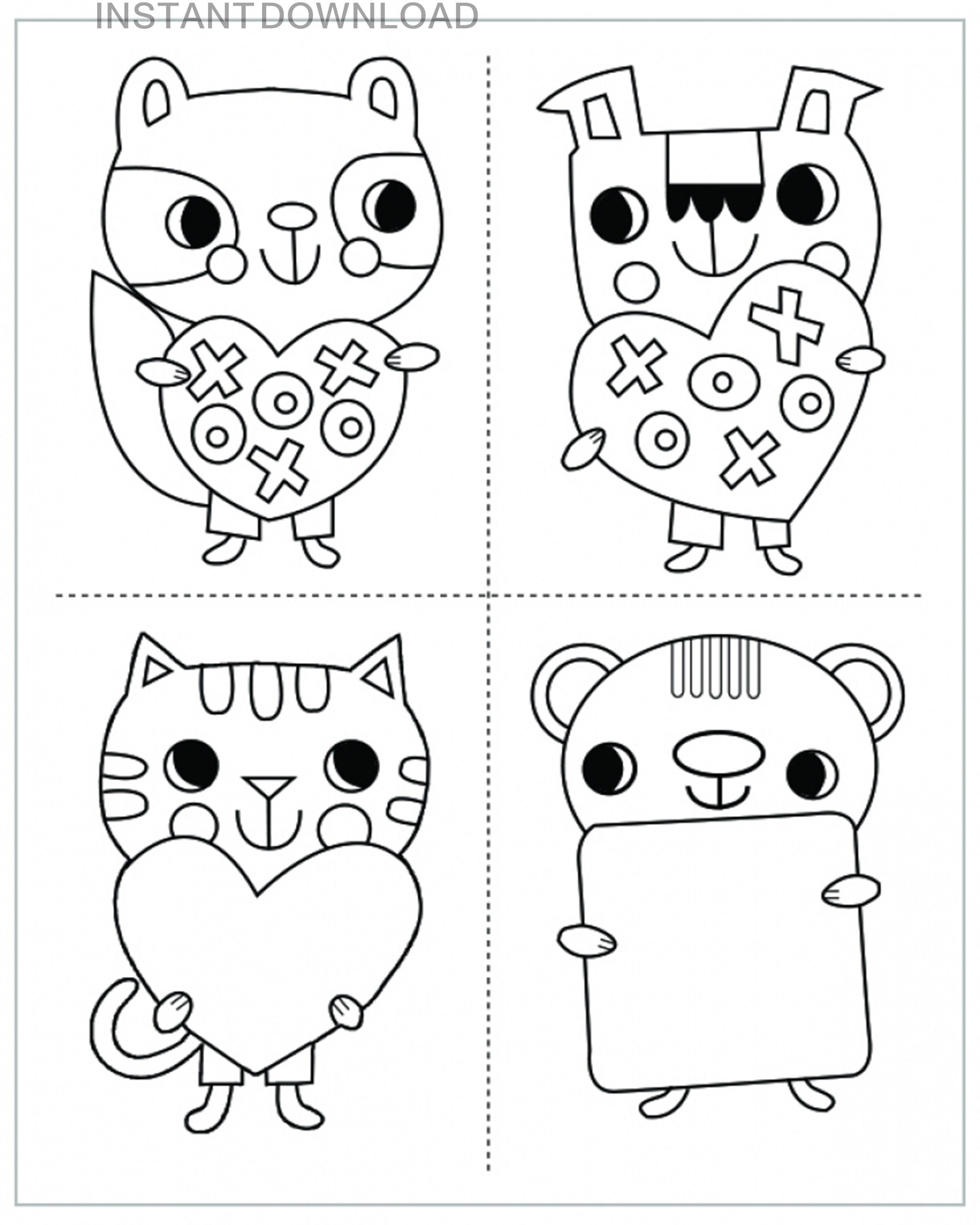 Download Printable Downloadable Kids Tic Tac Toe Coloring Page Plus | Etsy