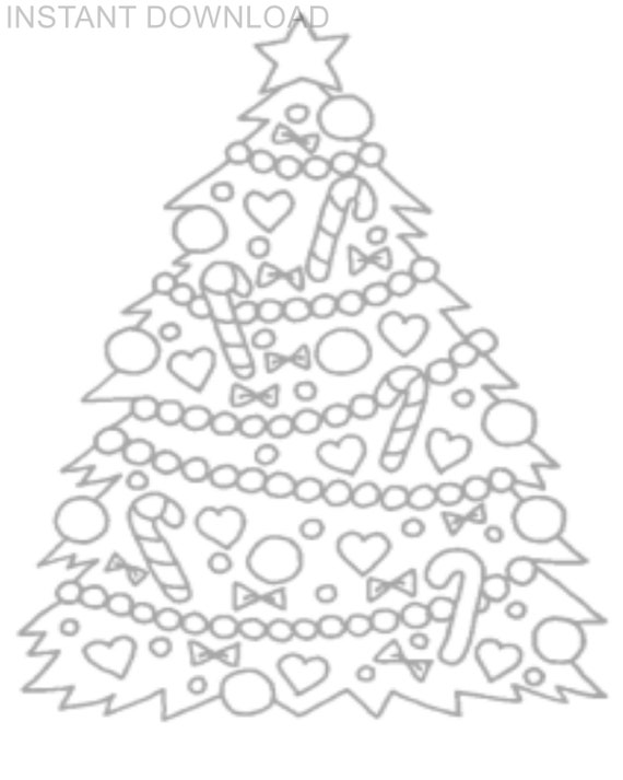 32+ Christmas Tree Coloring Pages Printables