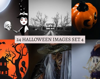 Step into a Frightful Past: Explore Vintage Halloween Magic with these  24 Digital Downloads Commercial Use !