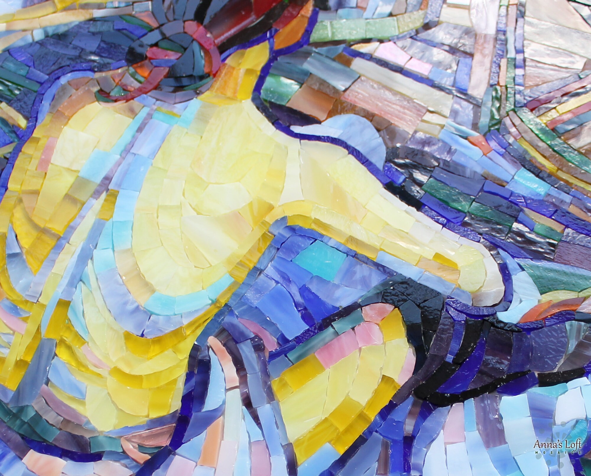 Custom stained glass art reproduction Famous painting mosaic Etsy