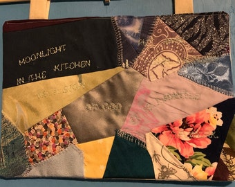 Art mural textile patchwork personnalisé