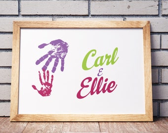 Carl and Ellie Customizable Art | Up Disney Pixar Movie | Home Decor | Art