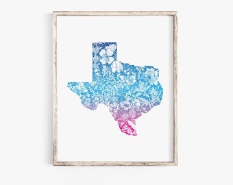 Sunset Wildflower Texas Print | Home Decor | Art