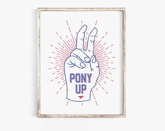 SMU Pony Up | School Cheer | Home Decor Wall Art Print