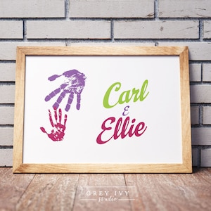Carl and Ellie Customizable Art | Up Disney Pixar Movie | Home Decor | Art