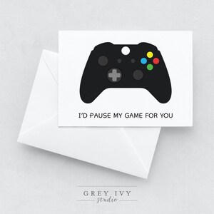 Mi piacerebbe mettere in pausa il mio gioco per voi Proprietà PlayStation . Biglietto d'auguri XBox