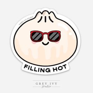 Heet vullend | Vinylsticker knoedel