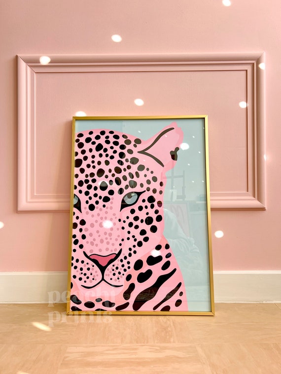 祝開店！大放出セール開催中 Print Leopard Pink Bedroom Pink Prints Pastel Art Wall 絵画