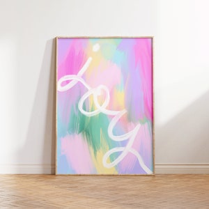 Rainbow Abstract Joy Print / Bedroom Print / Kitchen / Colourful / Happy Print / Wall Art Decor / Painting / Pretty / A5 A4 A3 A2