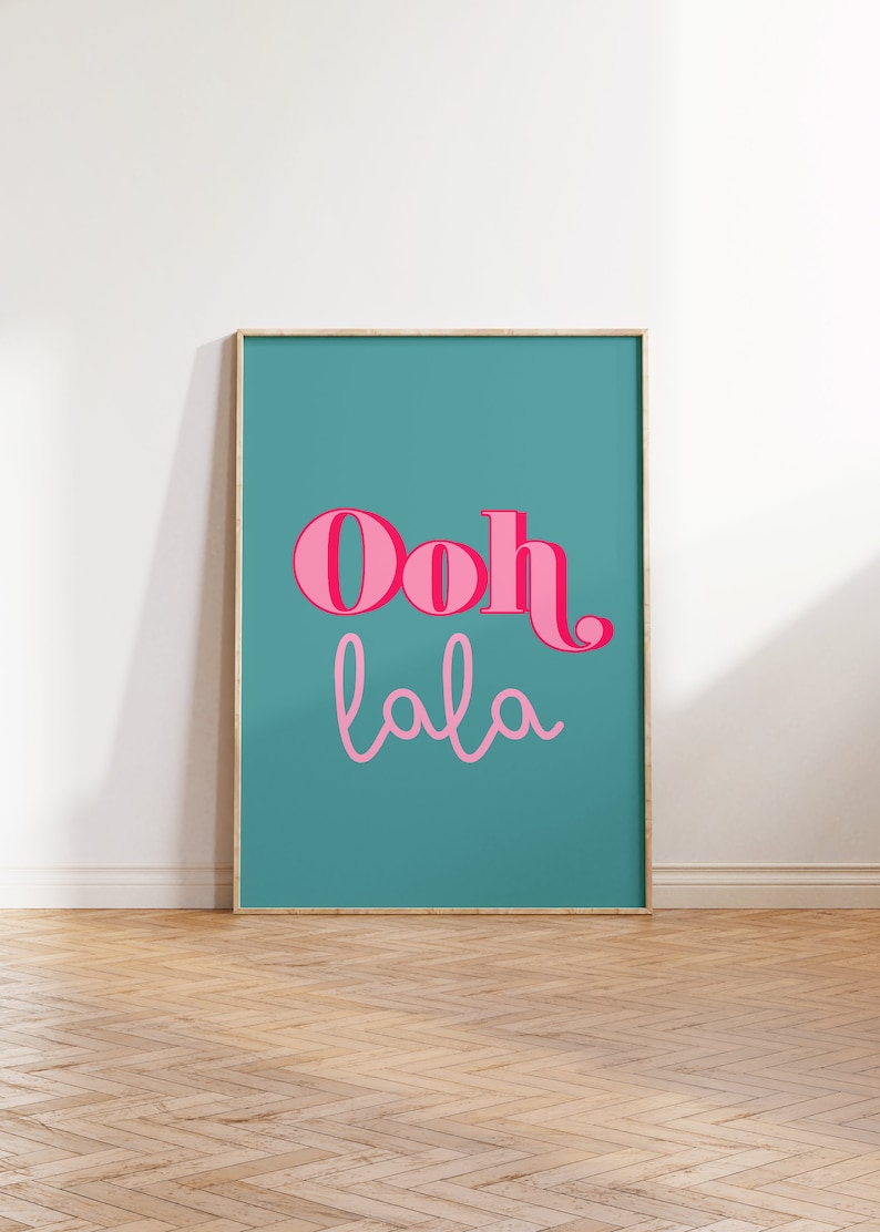 Ooh La La Print / Bedroom Print / Colourful / Wall Decor / - Etsy