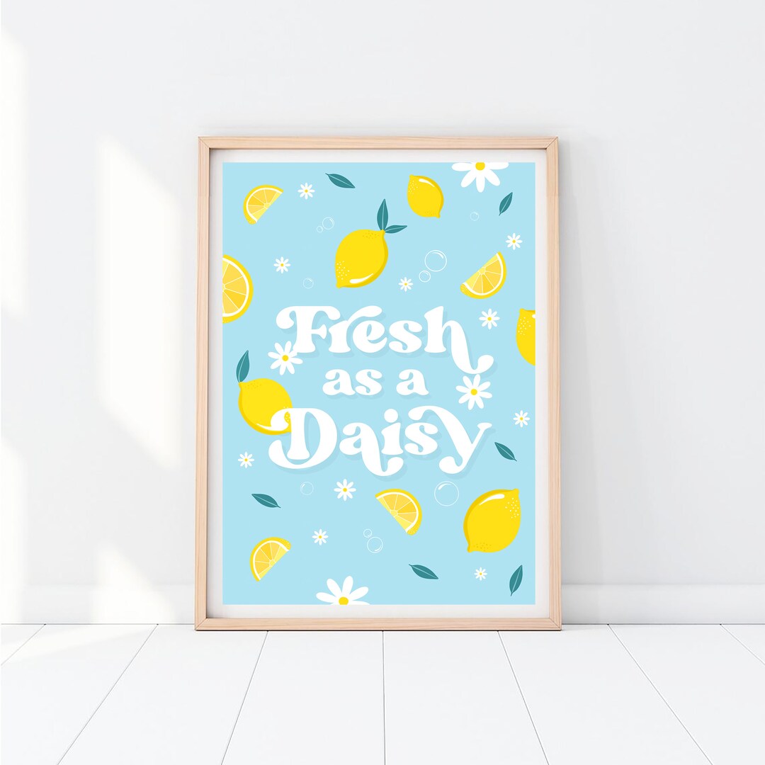 Jacqlin Xxx Bathroom Photo Hd - Fresh as a Daisy Print / Bathroom Print / Kitchen Print / - Etsy Ireland