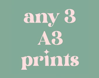 A3 Art Print Bundle: Mix & Match Gallery Wall Prints