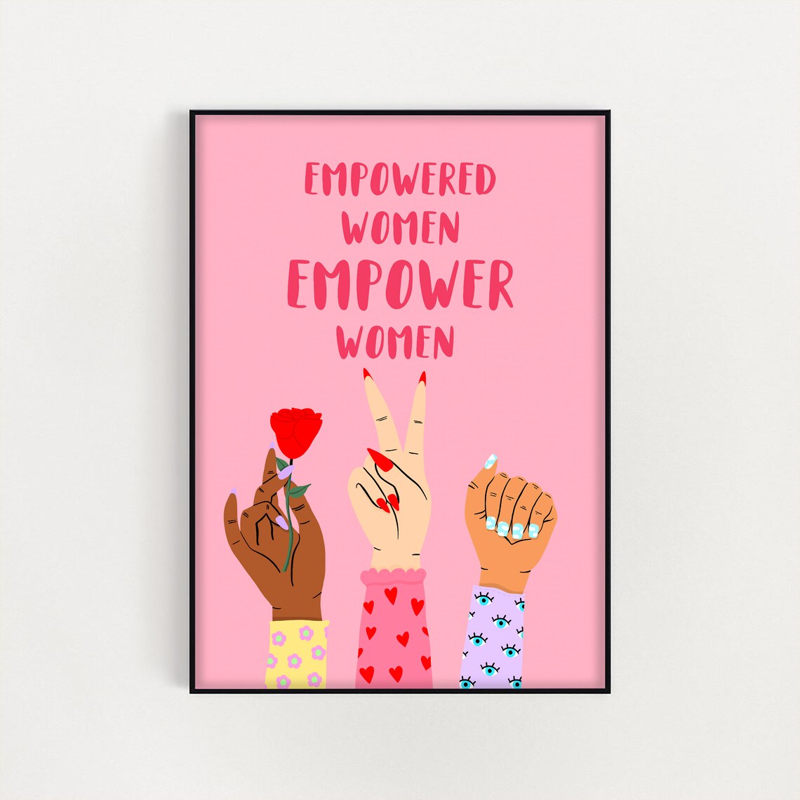 Empowered Women Empower Women Print / Pink / Bedroom / | Etsy UK 