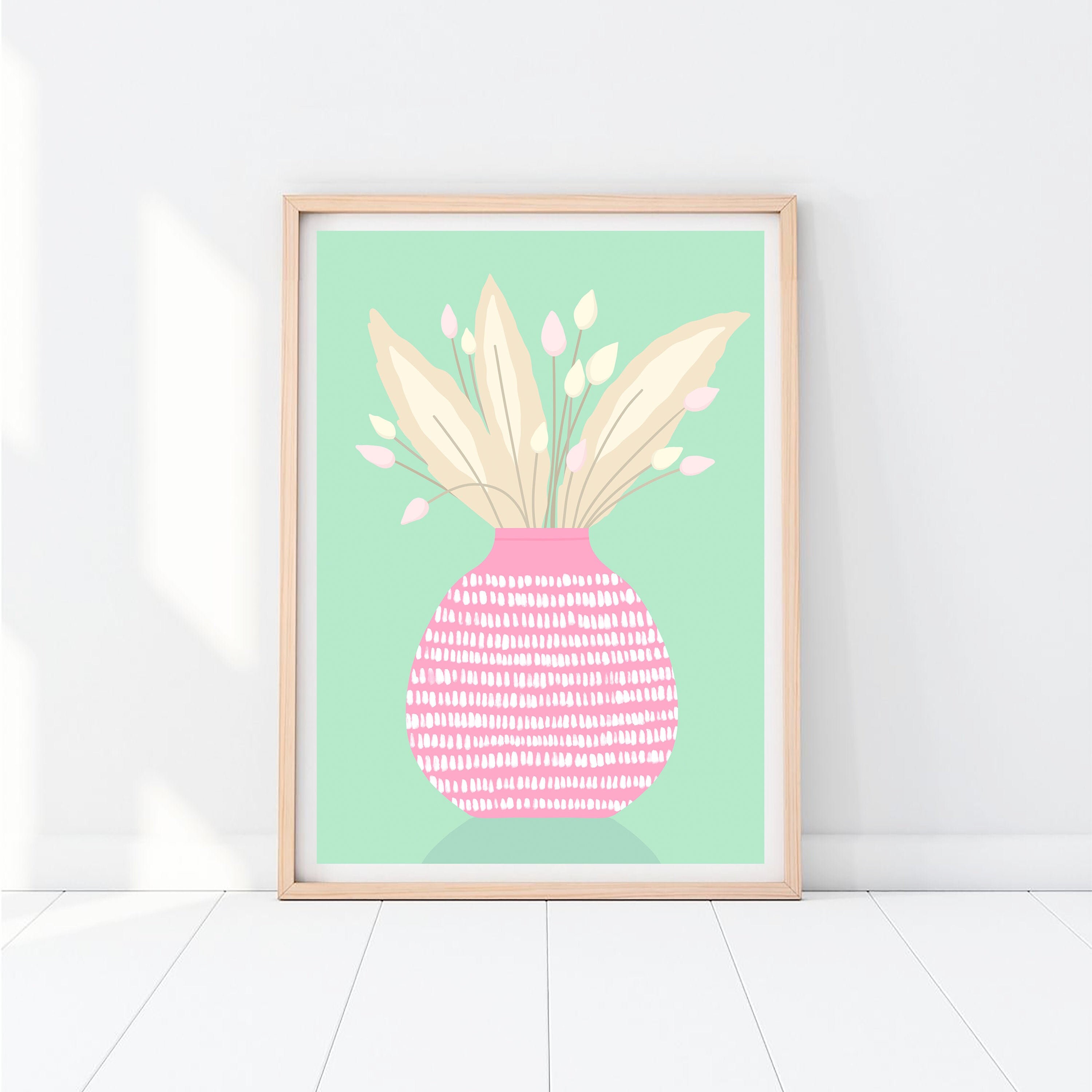 Jacqlin Xxx Bathroom Photo Hd - Pampas Vase Print / Bedroom Print / House Plant / Botanical / - Etsy