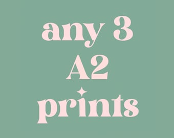A2 Art Print Bundle: Mix & Match Gallery Wall Prints