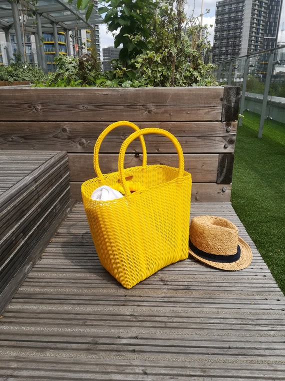 Large plastic tote bag sale