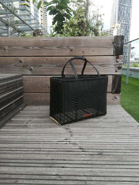 Large black beach bag sales