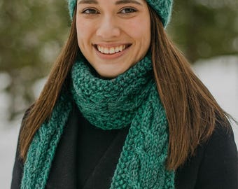 Discount Pattern Set: Hiawatha Cable Hat and Pull-through Scarf ...