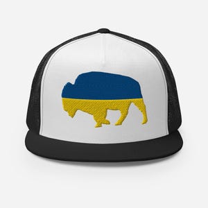 Ukrainian Buffalo Flat Brim Trucker Cap