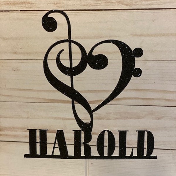 Music Note Cake Topper Etsy