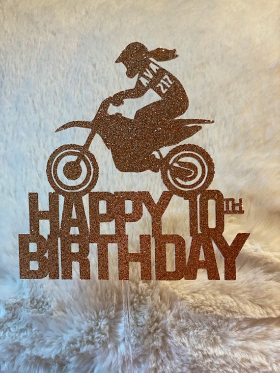 Custom Dirt Bike Motocross Cake Topper Motocross Theme 