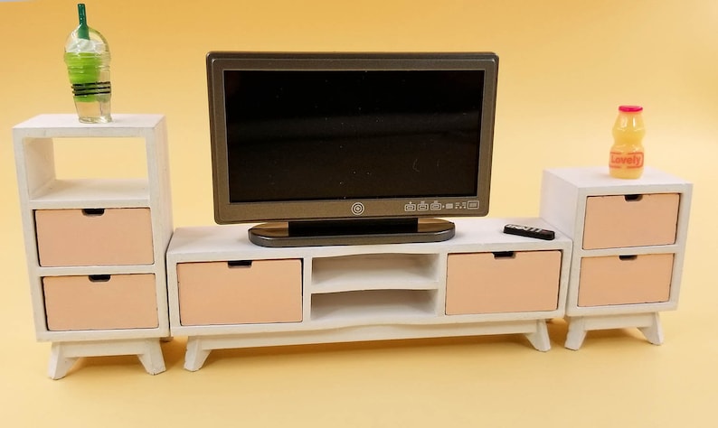 Dollhouse 4Pcs Living Room Furniture Set 1:12 Miniature Decor Accessories Yellow