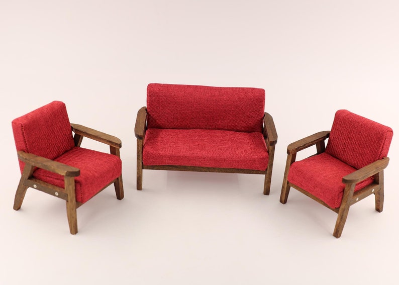 1/12 Scale Dollhouse Miniature Furniture Modern Parlor Etsy