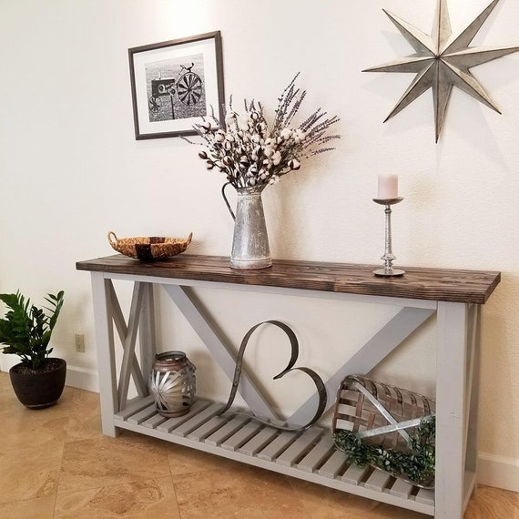 Rustic Console Entryway Table Etsy