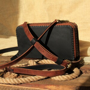 Cartera bandolera con correa,Bolso bandolera de piel,Cartera clutch,Bolso de hombro,