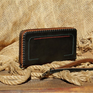 Wallet, Zip Around Wallet, Zippered wallet, Womens Purses,Wristle wallet,Men wallet clutch zipper around