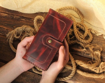 Wallet,Bifold  Wallet,Leather Long Bifold  Wallet,Men's Long Bifold Wallet,Women's long purse