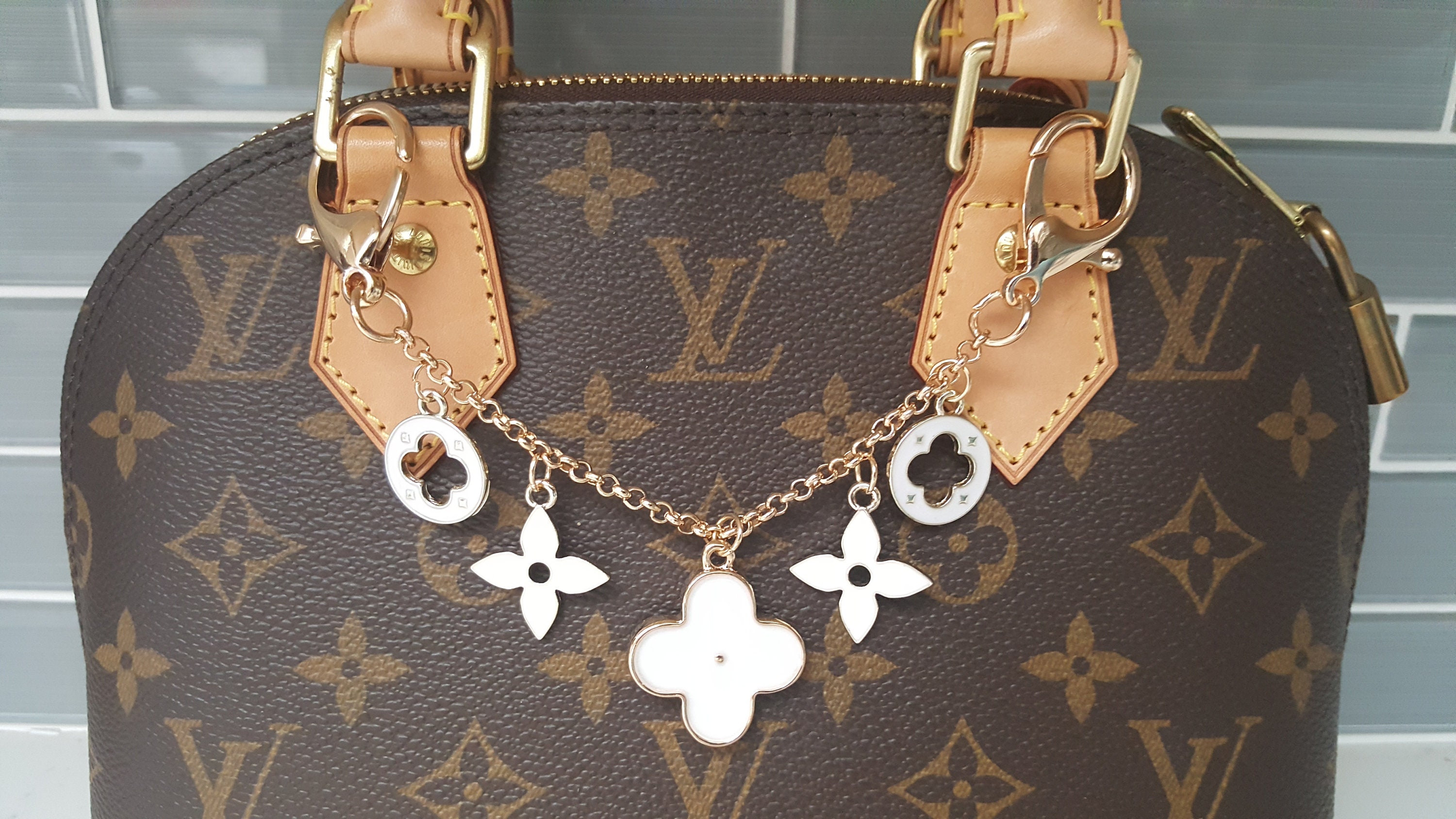 Louis Vuitton Inspired Clover Charm Chain/LV charm chain/charm | Etsy